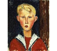 POSTERIIk Famoso Arte della tela Poster con artistiche El niño de ojos azules de Amedeo Modigliani per L'arredamento del Soggiorno 60x90cm