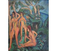 POSTERIIk Famoso Arte della tela Poster con artistiche en el Sol Moritzburg de Ernst Ludwig Kirchner per la Decorazione Della Parete 60x90cm