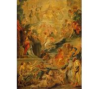 POSTERIIk Famoso Arte della tela Poster con artistiche la Encarnación como cumplimiento de todas las profecías por Peter Paul Rubens per Decorazioni per la Casa 60x90cm