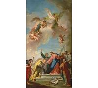 POSTERIIk Famoso Arte della tela Poster con artistiche La entrega de las llaves a San Pedro de Battista Pittoni per la Decorazione Della Parete 60x90cm