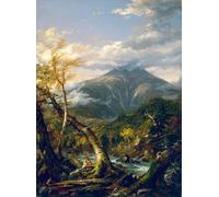 POSTERIIk Famoso Arte della tela Poster con artistiche Mount Marcy desde el río opalescente de Cole per la Decorazione Della Parete 60x90cm
