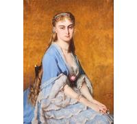 POSTERIIk Famoso Arte della tela Poster con artistiche Portrait D'une Jeune Femme En de Gaston-casimir Saint-pierre per Decorazioni per la Casa 60x90cm