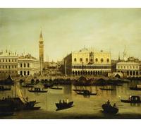 POSTERIIk Famoso Arte della tela Poster con artistiche una vista del molo del bacino di san marco venecia por antonio canal per Decorazioni per la Casa 60x90cm