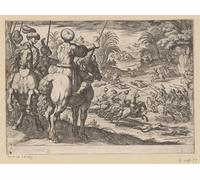 POSTERIIk Famoso Arte Dipinto Pittura Astratta A la caza de animales de Antonio Tempesta per L'arredamento del Soggiorno 60x90cm