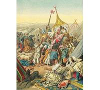 POSTERIIk Famoso Arte Dipinto Pittura Astratta Captura de la tribu de Abd El Kader por Frederic Theodore Lix per Decorazioni per la Casa 60x90cm