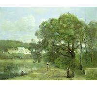 POSTERIIk Famoso Arte Dipinto Pittura Astratta D'avray de Jean Baptiste Camille Corot per L'arredamento del Soggiorno 60x90cm