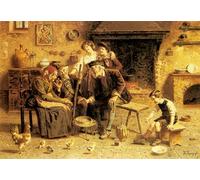 POSTERIIk Famoso Arte Dipinto Pittura Astratta El cuento del cazador de Eugenio Zampighi per Decorazioni per la Casa 60x90cm