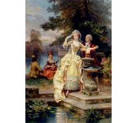 POSTERIIk Famoso Arte Dipinto Pittura Astratta Gli Amanti Augusto Detti per Decorazioni per la Casa 60x90cm