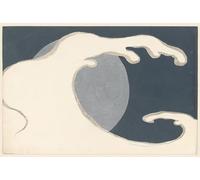 POSTERIIk Famoso Arte Dipinto Pittura Astratta Gran ola de Kamisaka Sekka per la Decorazione Della Parete 60x90cm