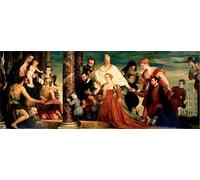 POSTERIIk Famoso Arte Dipinto Pittura Astratta la dama de la familia cuccina de paolo veronese per L'arredamento del Soggiorno 60x90cm
