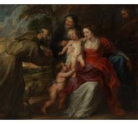POSTERIIk Famoso Arte Dipinto Pittura Astratta la sagrada familia con los santos y ana de peter paul rubens per la Decorazione Della Parete 60x90cm