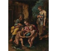 POSTERIIk Famoso Arte Dipinto Pittura Astratta la Sagrada Familia de Giulio Romano per Decorazioni per la Casa 60x90cm
