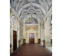 POSTERIIk Famoso Arte Dipinto Pittura Astratta Loggia Delle Muse con artesonado de Giulio Romano per Decorazioni per la Casa 60x90cm