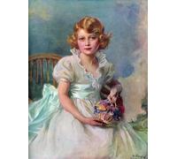 POSTERIIk Famoso Arte Dipinto Pittura Astratta Princesa Isabel reina de los Reinos de la Commonwealth por De László per L'arredamento del Soggiorno 60x90cm