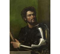 POSTERIIk Famoso Arte Dipinto Pittura Astratta Retrato de un hombre con armadura de Del Piombo per la Decorazione Della Parete 60x90cm