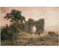 POSTERIIk Famoso Arte Dipinto Pittura Astratta Ruina en Der R?mischen Campagna de Rudolf Müller per Decorazioni per la Casa 60x90cm