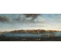 POSTERIIk Famoso Arte Dipinto Pittura Astratta Una de siete vistas de Valletta Malta y sus alrededores por Alberto Pullicino per la Decorazione Della Parete 60x90cm