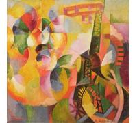 POSTERIIk Famoso Murale Tela Vintage Quadri Avión Sun Tower de Robert Delaunay per L'arredamento del Soggiorno 60x90cm