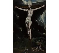 POSTERIIk Famoso Murale Tela Vintage Quadri Cristo en la cruz de El Greco per L'arredamento del Soggiorno 60x90cm