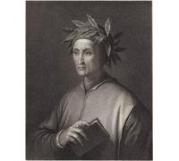 POSTERIIk Famoso Murale Tela Vintage Quadri Dante Alighieri de Agostino Tofanelli per Decorazioni per la Casa 60x90cm