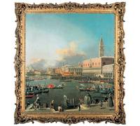POSTERIIk Famoso Murale Tela Vintage Quadri el Bucintoro en el Molo Venecia el día de la Ascensión de Antonio Canal per L'arredamento del Soggiorno 60x90cm