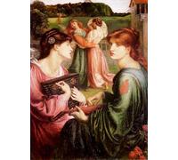 POSTERIIk Famoso Murale Tela Vintage Quadri El prado Bower de Dante Gabriel Rossetti per L'arredamento del Soggiorno 60x90cm