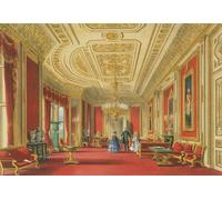 POSTERIIk Famoso Murale Tela Vintage Quadri el salón carmesí del castillo de Windsor de Baker Pyne per Decorazioni per la Casa 60x90cm