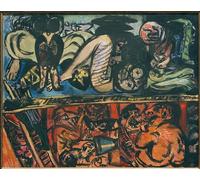 POSTERIIk Famoso Murale Tela Vintage Quadri Infierno y limbo de Max Beckmann per Decorazioni per la Casa 60x90cm