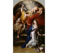 POSTERIIk Famoso Murale Tela Vintage Quadri La Anunciación de Peter Paul Rubens per L'arredamento del Soggiorno 60x90cm