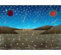 POSTERIIk Famoso Murale Tela Vintage Quadri la luna y el sol se oscurecerán y todo será lo contrario de lo que era de cristoforo de predis per la Decorazione Della Parete 60x90cm