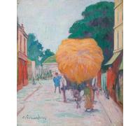 POSTERIIk Famoso Murale Tela Vintage Quadri la Puerta de Asnieres el Char de Hay por Emile Bernard per la Decorazione Della Parete 60x90cm