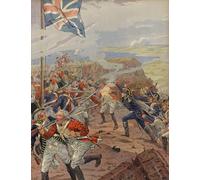 POSTERIIk Famoso Murale Tela Vintage Quadri Napoleón Bonaparte liderando el ataque en el sitio de Toulon por Jacques Marie Gaston Onfray De Breville per Decorazioni per la Casa 60x90cm