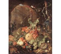 POSTERIIk Famoso Murale Tela Vintage Quadri Naturaleza muerta con nido de de Jan Davidsz De Heem per Decorazioni per la Casa 60x90cm