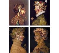 POSTERIIk Famoso Murale Tela Vintage Quadri Pares de alegorías de Giuseppe Arcimboldo per la Decorazione Della Parete 60x90cm