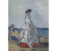 POSTERIIk Famoso Murale Tela Vintage Quadri Princesa Pauline Metternich en la playa de Eugene Louis Boudin per L'arredamento del Soggiorno 60x90cm