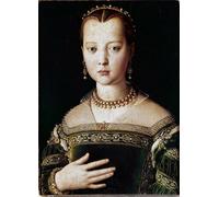 POSTERIIk Famoso Murale Tela Vintage Quadri Retrato de María de Medici por Agnolo Di Cosimo Bronzino per L'arredamento del Soggiorno 60x90cm
