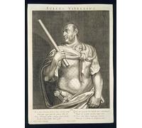 POSTERIIk Famoso Pittura Immagine Tela Dipinti d'arte graffiti Aulo Vitelio Emperador de Ad Grabado por Tiziano Vecelli per L'arredamento del Soggiorno 60x90cm