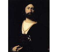 POSTERIIk Famoso Pittura Immagine Tela Dipinti d'arte graffiti Caballero de la Orden de Malta de Tiziano Vecelli per Decorazioni per la Casa 60x90cm