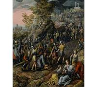 POSTERIIk Famoso Pittura Immagine Tela Dipinti d'arte graffiti Cristo cargando la cruz de Joachim Beuckelaer per L'arredamento del Soggiorno 60x90cm