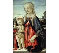 POSTERIIk Famoso Pittura Immagine Tela Dipinti d'arte graffiti Dama con niño de Andrea Del Verrocchio per la Decorazione Della Parete 60x90cm