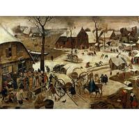 POSTERIIk Famoso Pittura Immagine Tela Dipinti d'arte graffiti el pago del diezmo o el censo en Belén de Pieter Brueghel el per Decorazioni per la Casa 60x90cm