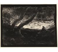 POSTERIIk Famoso Pittura Immagine Tela Dipinti d'arte graffiti el Pensador de Jean baptiste camille Corot per Decorazioni per la Casa 60x90cm