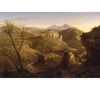 POSTERIIk Famoso Pittura Immagine Tela Dipinti d'arte graffiti el valle y el templo de Segestae Sicilia por Thomas Cole per Decorazioni per la Casa 60x90cm
