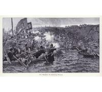 POSTERIIk Famoso Pittura Immagine Tela Dipinti d'arte graffiti la conquista de Siberia por Yermak Timofeyevich por Vasilij Ivanovic Surikov per Decorazioni per la Casa 60x90cm