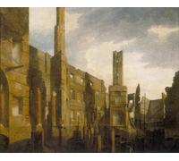 POSTERIIk Famoso Pittura Immagine Tela Dipinti d'arte graffiti las ruinas de la calle Panteón tras el desastroso incendio de enero de William Marlow per la Decorazione Della Parete 60x90cm