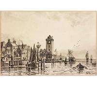 POSTERIIk Famoso Pittura Immagine Tela Dipinti d'arte graffiti los escudos del norte de poca luz por el pintor famoso per Decorazioni per la Casa 60x90cm