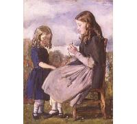 POSTERIIk Famoso Pittura Immagine Tela Dipinti d'arte graffiti Los tejedores de guirnaldas de John Everett Millais per Decorazioni per la Casa 60x90cm