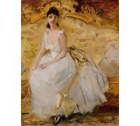 POSTERIIk Famoso Pittura Immagine Tela Dipinti d'arte graffiti mujer en un amarillo s ofa henri gervex per la Decorazione Della Parete 60x90cm