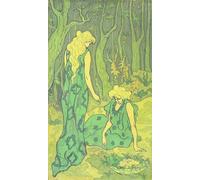 POSTERIIk Famoso Pittura Immagine Tela Dipinti d'arte graffiti Mujeres en el bosque de Paul Ranson per L'arredamento del Soggiorno 60x90cm