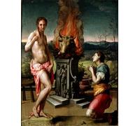 POSTERIIk Famoso Pittura Immagine Tela Dipinti d'arte graffiti Pigmalión y Galatee Pintura de Agnolo Di Cosimo Bronzino per Decorazioni per la Casa 60x90cm